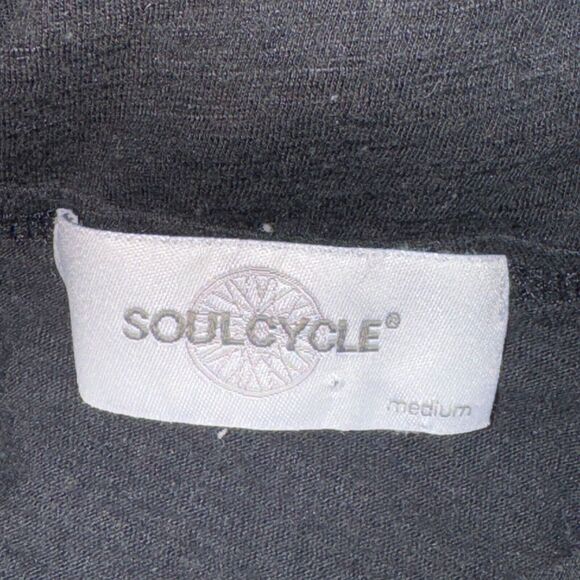 Soulcycle Muscle Tank Top Women's M Black White Wheel Design Small Spellout Back - Picture 5 of 6